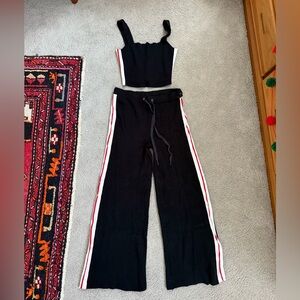 Two Piece Set: House of Harlow Sweater Set with racing stripe